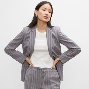 Club Monaco Borrem Pinstriped Womens Blazer in Grey Size 12 New with Tag